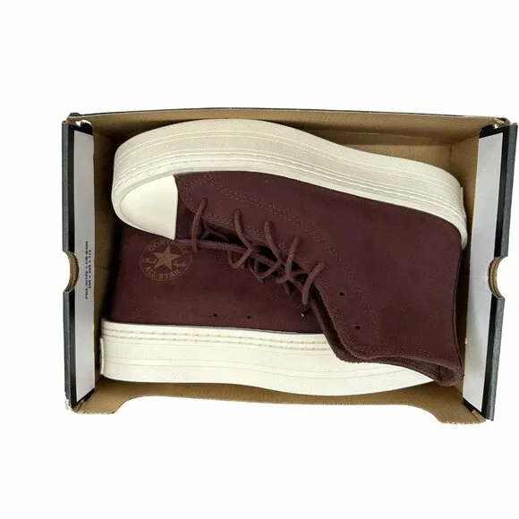 Converse Chuck Taylor Lift Platform Hi Suede Fleece Lining 8 Women Shoes A06783C - Picture 8 of 12